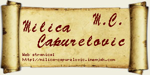 Milica Capurelović vizit kartica